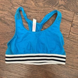Blue sports bra